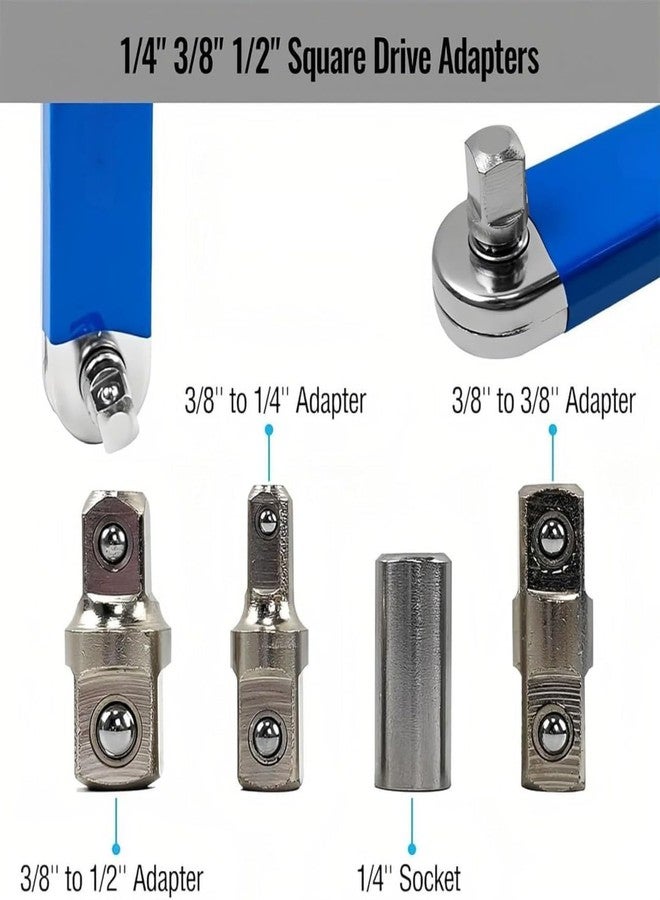 Ameedarshan Socket Wrench Set | Offset Extension Wrench Universal Fit Small Space 15" Socket Tool | Multi-Purpose | Universal for Small Place | Pack Of 1 (Blue) - Image 3